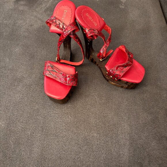 David & Saul wood heels - Picture 1 of 3